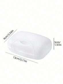 1pc Clear Soap Box Plastic Portable Waterproof Sealed Leakproof Soap Savers Case Container For Bathroom Camping Gym Travel Bathroom Accessories Solid Color Soap Holder Box Creative Covered Sealing Soap Dish Fashion Handmade Soap Holder With Drainage For Home & Travel - Multicolor - View 11