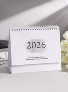 1 Pezzo Calendario da tavolo 2025-2026.12, Calendario portatile carino per pianificazione e organizzazione quotidiana e mensile, accessori da scrivania per casa e scuola, forniture per studenti e insegnanti, materiale scolastico