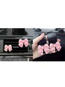 Ganchos para coche con forma de lazo, creativos y adorables colgadores para respaldo de asiento para almacenamiento interior del coche, gancho colgante multifuncional para decoración de coche - Unitalla - Ver 14