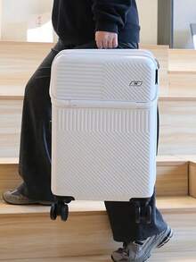 Multi-Functional Business Suitcase Front Open Boarding Case Abs+Pc Material Cup Holder UBS Charging To Interface Suitcase 20 - 白色 - 查看 3