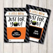 5 pièces Porte-cartes cadeaux de café d'Halloween - Cartes cadeaux d'Halloween pour les enseignants - Faveurs de fête pour les employés - Cadeaux d'Halloween recommandés pour les entreprises - Multicolore - Voir 1