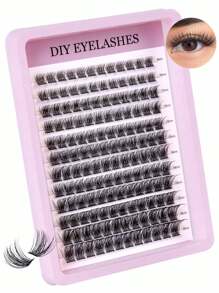 144pcs Cluster Lashes 9-16mm Wispy Individual Lashes Natural Look Lashes Fluffy Cluster Lashes DIY Eyelash Extension