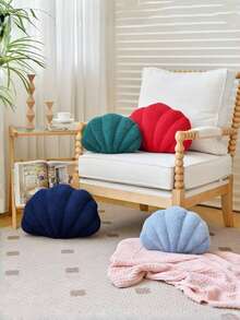Valentine's Day Shell-Shaped Decorative Pillow Soft Shell-Shaped Home Decor Pillow Adorable Plush Cushion Perfect For Bed, Bedroom, Or Sofa Decoration A Valentine's Gift For Your Loved One - Blue - View 6