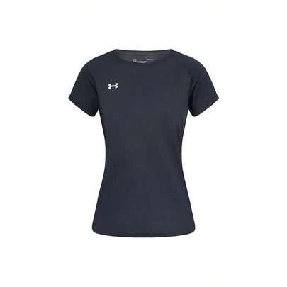  Under Armour 女款针织圆领短袖运动训练透气T恤，瑜伽普拉提上衣