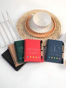 Cuaderno personalizado + Juego de bolígrafo, Juego de cuaderno y bolígrafo, Regalo para nuevo trabajo o maestro, Suministros de oficina, Regalo de papelería, Cuaderno de viaje, Para la familia - Juego de cuaderno y bolígrafo multicolor - Ver 11