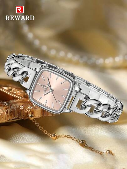  Reward Women Quartz Watch Luxury Fashion Lady Wrist Watches Stainless Steel Bracelet Waterproof With Box Elegant And Versatile For Business And Casual Wear Retro Rectangle