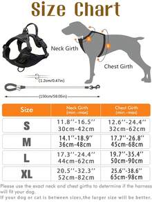 防拉扯狗背带，配备双牵引绳夹，可调节软垫反光牛津布背心（防勒颈），易操控手柄——适合所有尺寸的狗狗。下单前请确认尺寸！（仅包含背带，牵引绳另售！）