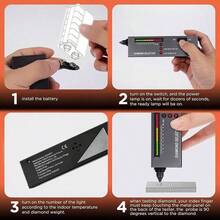 Professional Diamond Tester, Portable Electronic Diamond Testing Tool, High Precision Jewelry Diamond Tester, Suitable For Jewelry, Gemstones, Ruby - Black - View 7