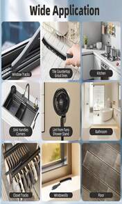 TQRR 硬毛缝隙清洁刷 - 细缝清洁刷，小型清洁刷，瓷砖缝隙刷，厨房刷，适用于厕所、浴室、水槽、家居、窗户的清洁工具（3支装，黑色），旅行必备，情人节礼物，价格实惠，旅行化妆刷，女士礼物，化妆师，专业全套化妆工具 - 紫色 - 查看 6