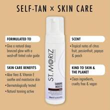 St. Moriz Professional Dark Self-Tanning Mousse - Sunless Instant Self-Tanning Foam For A Deep, Naturally Looking Fake Tan - Moisturizing Tanning Foam - With Aloe Vera & Vitamin E (200ml)