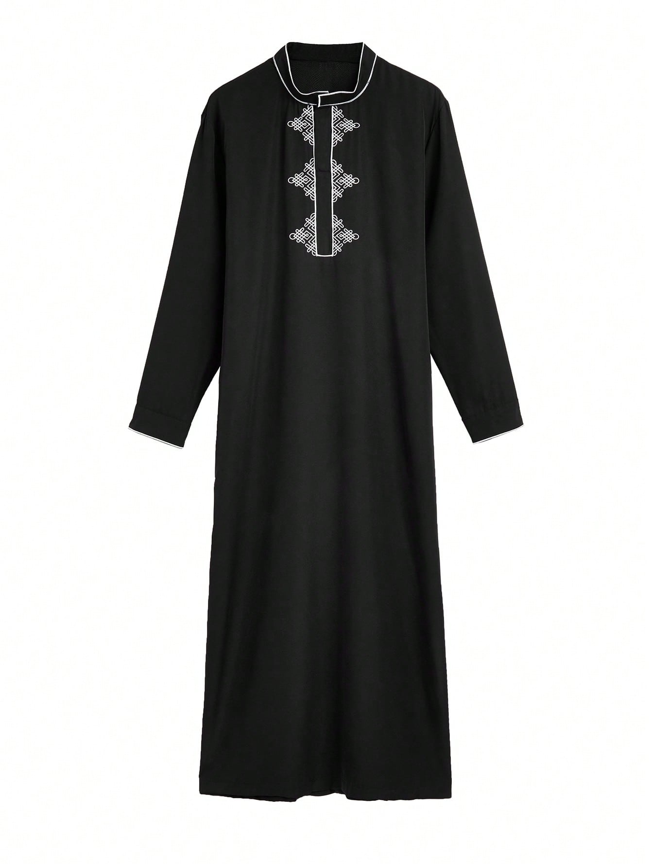 رداء فضفاض للرجال من اللون الواحد، ملابس تقليدية ش...