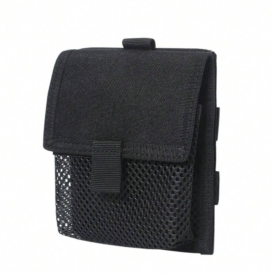 Bolsa Molle Cinturón Paquete de Cintura Pequeño Bolsillo para Teléfono Bolsas de Herramientas EDC con Gancho y Bucle para Accesorios de Camping, Correr y Caza - Negro - Ver 1