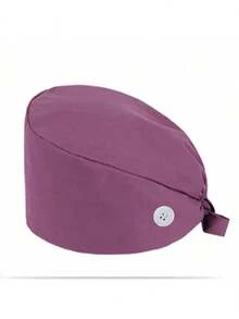 1 pieza Gorro médico/quirúrgico unisex, de unicolor con cinta, diadema, a prueba de polvo y humo, 11 colores - Gorra médica de doble cola - Ver 13