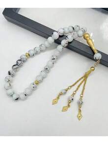 33pcs 10mm Gold Beads Glass Rosary Prayer Beads For Muslim - Multicolor - View 5