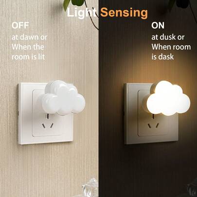 LED Night Light Lamp With Smart Sensor Dusk To Dawn Sensor,2700K 0.5W Plug-In Soft Warm White Nightlights For Hallway,Bedroom, Kitchen, Stairway(Note: This Night Light Will Only Illuminate When Ambient Light Is Sufficiently Dim.)