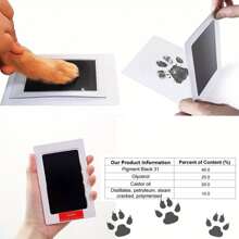 1 件狗/猫爪印套装，宠物纪念和清洁印台，木制 DIY 宠物纪念框，可定制礼物