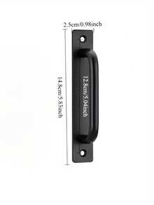 4pcs Black Aluminum Alloy Sliding Door Handles With Backplates, Maintenance-Free Hardware, Suitable For Barn Doors, Wardrobes, Hotels, Indoor Bathrooms And Entrances - Rust-Resistant Door Handles - Multicolor - View 18
