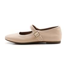 Mary Jane Flat Shoes Round Toe Ballet Flats For Women Dressy Fabric Business Flats Comfortable Classic Strap Flats For Office JUJU-1 - khỏa thân - Xem 10