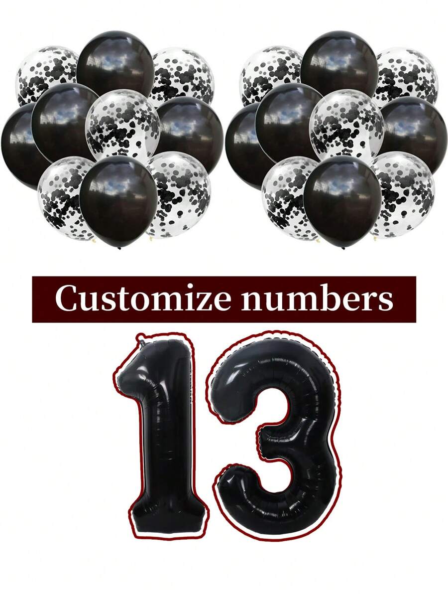 بالونات لاتكس مخصصة باللونين الأسود والأزرق 32 بوصة مع بريق، مناسبة لعيد الميلاد، الزفاف، عرض الأطفال، عيد الحب، حفلة العزوبية، موضوع الطيران، حفل عيد الميلاد ، خطوبة العروس، ديكور عيد ميلاد، ذكرى سنوية، رأس السنة الجديدة، عارض الأطفال ، التخرج، الخطوبة، تزيين حفلات الزفاف