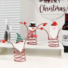 1 buc, Suporturi pentru sticle și pahare de vin de Crăciun - Suporturi decorative pentru vin în formă de Moș Crăciun și om de zăpadă, Afișaje pentru masă de sărbători, Decorațiuni pentru mese de sărbători și Cadouri excelente