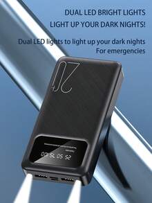 10000mAh High-Performance Powerbank Charger Compatible With Android/Apple Devices, With USB/Type-C/Micro USB Ports, LED Digital Display Screen, Suitable For Anniversary/Birthday/Christmas Gifts, Applicable For Various Phones/Tablets, K8 Outdoor Emergency Backup Battery Portable Power Bank