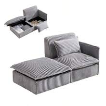 Futons - LIGHT GREY + Fabric + 2 Seat1 - View 1