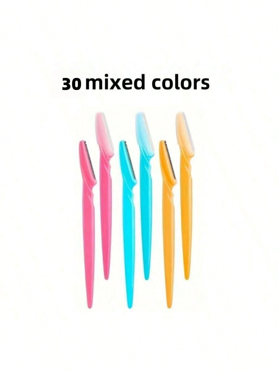 طقم 30 قطعة مقصات حواجب من الفولاذ المقاوم للصدأ م...