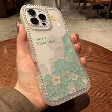 Funda para teléfono 1PC Teléfono Bling de doble cara, parte trasera dura suave a prueba de golpes, multicapa, TPU+PC, compatible 16/15/14/13/12/11 Pro/Plus - Blanco - Ver 4