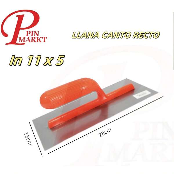 Llana con Mango de Plástico, Canto Recto, Resistente a la Corrosión, Hoja de Acero