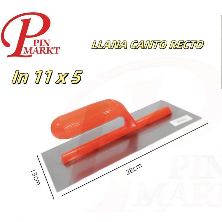 Llana con Mango de Plástico, Canto Recto, Resistente a la Corrosión, Hoja de Acero - 04720 - Añade 1