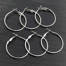 20pcs 15-30mm Earring Clip On Hoops Round Big Circle Hoop Hooks Earrings DIY Jewelry Making Accessories Findings