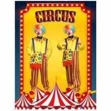 8 件套成人小丑服装套装小丑服、假发、鼻子、面具、小丑包、鞋子、马戏团道具嘉年华角色扮演服装配饰马戏团派对角色扮演适合搞笑可爱小丑 - 彩色 - 查看 8