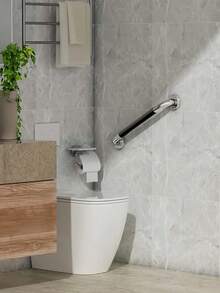 Paquete de 2 barras de agarre para bañeras y duchas, barras de agarre antideslizantes de para ducha de acero inoxidable - Plateado - Ver 2