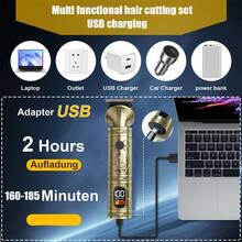 Exquisite Men's Electric Hair Clipper, USB Charging, Battery Level Display, Sharp And Precise Cutting Cordless Beauty Set, The Best Choice For Beauty Sets, Father's Day, The Perfect Gift For Him