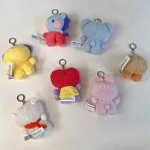 Cosplay Series Anime Figures Kawaii New Kpop Cartoon 8Cm Small Animal Mini COOKY RJ TATA Plush Keychain Knapsack Pendant Cartoon New Plush Doll Pendant Birthday Gift A Christmas And Birthday Gift For A Friend - Multicolor - View 5