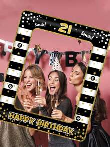 1 Pc, Birthday Decoration Adult Birthday Photo Booth Props For 18th, 21th, 30th, 40th, 50th, 60th, 70th Birthday Decoration Funny Selfie Props, Birthday Party Supplies, 22.7x27.9 Inches, Photo Props, Cool Decoration