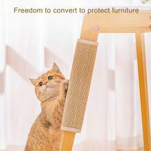 Protecteur de canapé anti-griffures pour chat avec agrafes | Tapis à gratter en sisal durable | Empêche le glissement en toute sécurité | Pour les canapés en tissu/