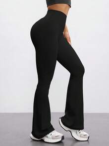 FWH 时尚休闲极简提臀蜜桃塑形优雅街头复古显瘦低调奢华俏皮可爱青春校园经典拉长腿部线条浪漫简约三件套活力高端美拉德紧身高腰百搭多色喇叭裤新品欧美风收腹运动阔腿瑜伽裤紧身裤春季 - 彩色 - 查看 5