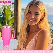 QY Silicone Boots For  Cup 40 30 20 OZ Boot For  IceFlow Tumbler Protective Bottom Covers Sleeve Protector For Hydroflask 1224 Oz Sports Bottle  Cup Cover Accessories 2216 - Clear - View 2