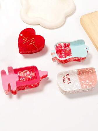 发夹：专为药剂师和医生护士设计的血袋爪形发夹，非常适合医生和护士。这款趣味十足的个性化发饰非常适合护士在节日期间佩戴。优雅的爪形发夹，校园风，学院风秋季配饰，秋冬度假装扮，女士必备