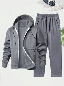 Men's Sports Suit, Spring/Autumn Long Sleeve Top And Pants, Suitable For Outdoor Sports, Gym, Walking, Minimalist And Design