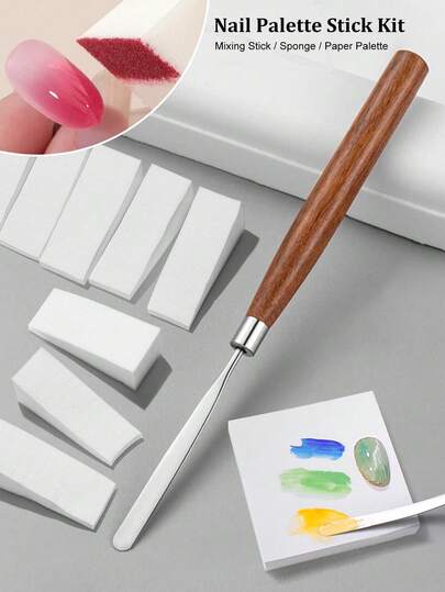 Beautizon Nailartlab 1件/8件/10件美甲沙龙工具套装，包含1支指甲油棒、8块渐变海绵块、50张配色卡，适用于多功能家用美甲沙龙，是美甲师必备工具，也是美甲用品，适合返校季、指甲护理、美甲工具（可用于美甲贴纸）、修甲和足疗工具。