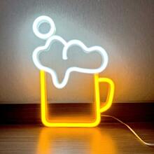 1 pezzo Luce a LED a forma di lettera "Bar", lampada alfabeto a luce bianca calda, combinazione di parole DIY BAR adatta per bar, taverna, festa, compleanno, campeggio, zona pranzo, corridoio, dormitorio, camera da letto, spuntino notturno, ristorante e scene di festa, decorazione per San Valentino, Festa della Mamma, Ognissanti, Natale e altre vacanze - funzionamento a batteria (batterie non incluse)