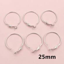 20pcs 15-30mm Earring Clip On Hoops Round Big Circle Hoop Hooks Earrings DIY Jewelry Making Accessories Findings