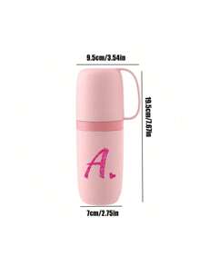 1 pezzo Custodia per spazzolino da denti portatile in oro rosa con lettere da A a Z, rosa, per mantenere il tuo spazzolino da denti pulito e in viaggio! Porta spazzolino da denti da viaggio, copertura portatile per bicchiere dello spazzolino da denti, adatta per viaggi, campeggio, viaggi di lavoro e scuola, porta spazzolino da denti multifunzione, articoli da viaggio per vacanze