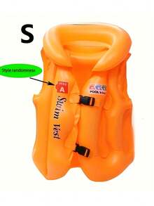 1 件充气游泳背心 - 可调节夹克，适合游泳训练、水上生存和学校活动，蓝色，浮力舒适贴身，配有可调节肩带