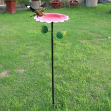 1pc 7.8*28.3 Inch Unique Lotus Design Bird Feeder, Practical And Decorative For Garden, Patio, Lawn Bird Bath, Ideal For Gardening Enthusiasts & Bird Watchers