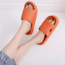 1 par de sandalias/chanclas para mujer con suela gruesa tipo nube, de EVA suave para playa, antideslizante para baño y uso en el hogar