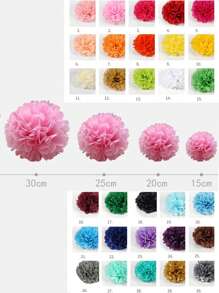 10/20 pièces/set Pompons en papier, fleurs en forme de boules en tissu bleu pour décoration suspendue, pour mariage, anniversaire, fête de demoiselle d'honneur, fête d'anniversaire, décoration de douche