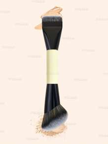 1 Stück doppelseitiger Make-up Pinsel, Puder Rouge & Konturpinsel, multifunktionaler professioneller Kosmetikpinsel
